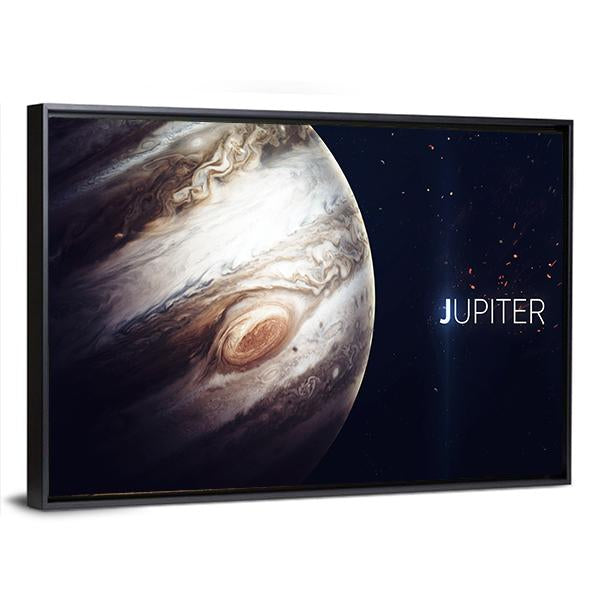 The Jupiter Giant Red Spot Panoramic Canvas Wall Art-1 Piece-36" x 12"-Tiaracle