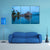 Huts In Blue Water Canvas Wall Art-3 Horizontal-Gallery Wrap-37" x 24"-Tiaracle