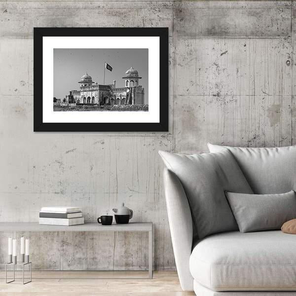 The Lahore Fort In Pakistan Canvas Wall Art-5 Horizontal-Gallery Wrap-22" x 12"-Tiaracle