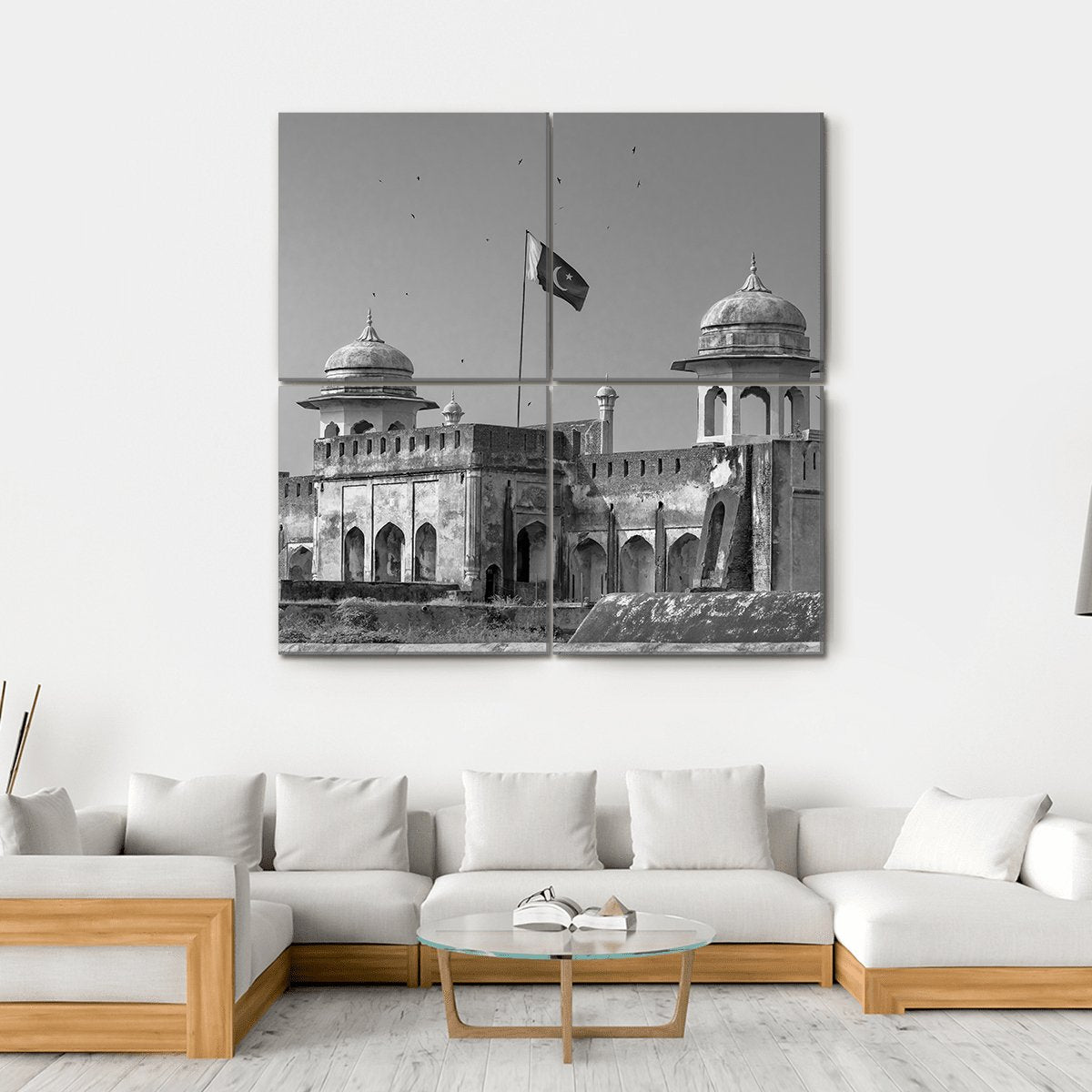 The Lahore Fort In Pakistan Canvas Wall Art-4 Square-Gallery Wrap-17" x 17"-Tiaracle