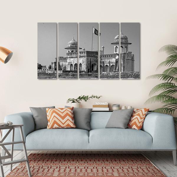 The Lahore Fort In Pakistan Canvas Wall Art-5 Horizontal-Gallery Wrap-22" x 12"-Tiaracle