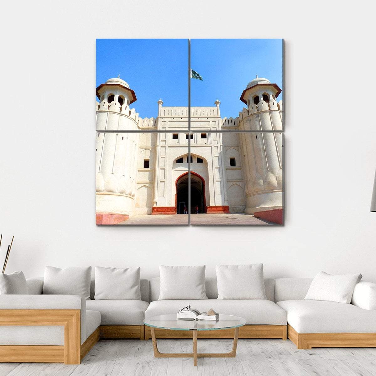 The Lahore Fort Pakistan Canvas Wall Art-4 Square-Gallery Wrap-17" x 17"-Tiaracle