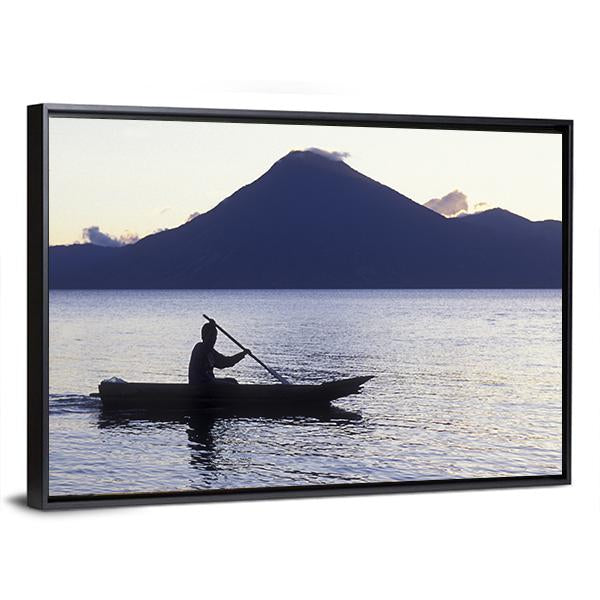 The Lake Atitlan Canvas Wall Art-3 Horizontal-Gallery Wrap-25" x 16"-Tiaracle