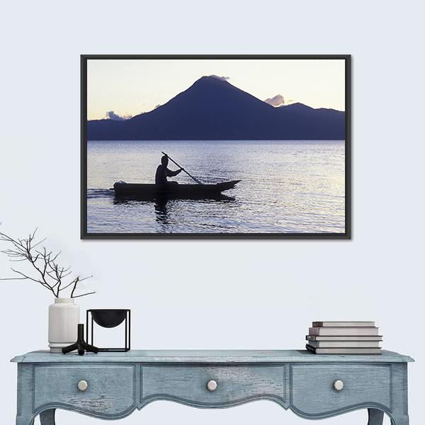 The Lake Atitlan Canvas Wall Art-3 Horizontal-Gallery Wrap-25" x 16"-Tiaracle