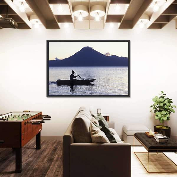 The Lake Atitlan Canvas Wall Art-3 Horizontal-Gallery Wrap-25" x 16"-Tiaracle