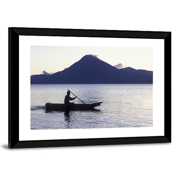 The Lake Atitlan Canvas Wall Art-3 Horizontal-Gallery Wrap-25" x 16"-Tiaracle