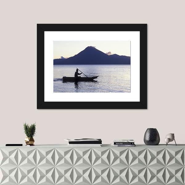 The Lake Atitlan Canvas Wall Art-3 Horizontal-Gallery Wrap-25" x 16"-Tiaracle