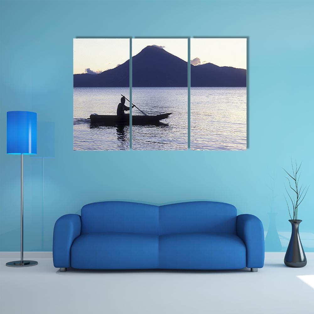 The Lake Atitlan Canvas Wall Art-3 Horizontal-Gallery Wrap-37" x 24"-Tiaracle