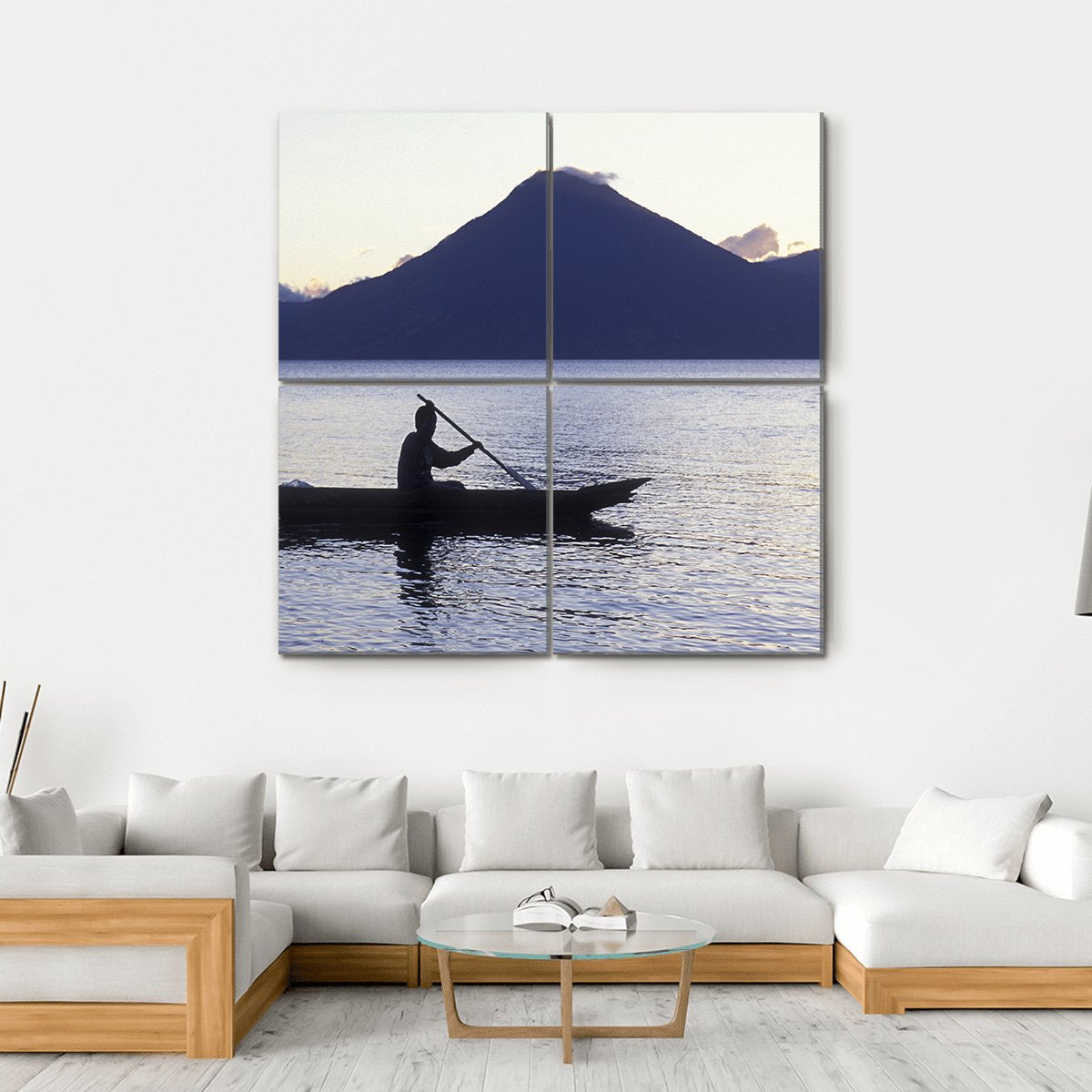 The Lake Atitlan Canvas Wall Art-4 Square-Gallery Wrap-17" x 17"-Tiaracle