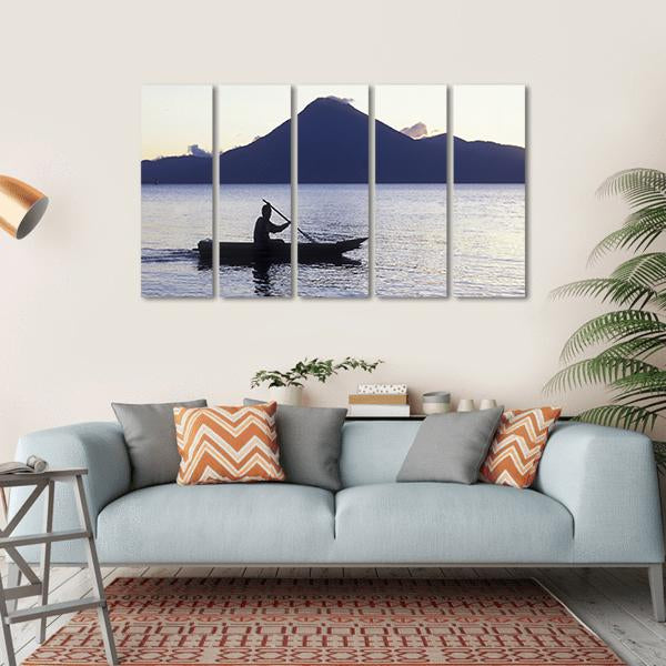 The Lake Atitlan Canvas Wall Art-5 Horizontal-Gallery Wrap-22" x 12"-Tiaracle