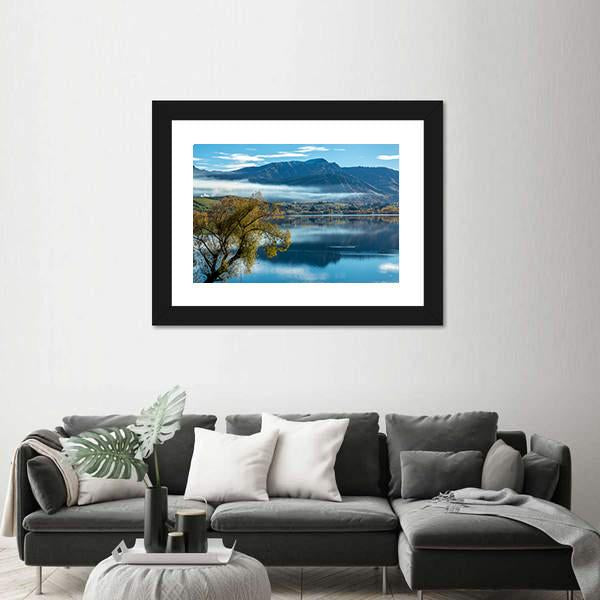 The lake Hayes Canvas Wall Art-1 Piece-Framed Print-20" x 16"-Tiaracle