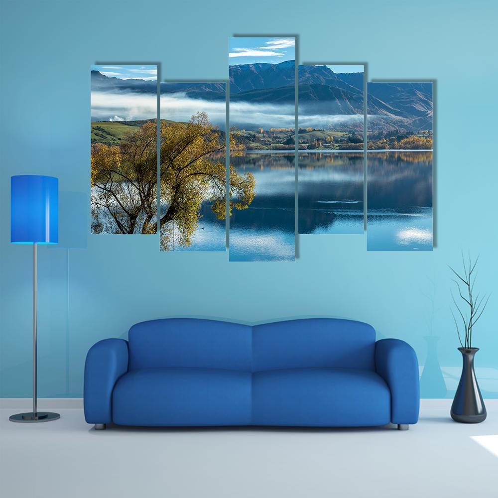 The lake Hayes Canvas Wall Art-5 Pop-Gallery Wrap-47" x 32"-Tiaracle