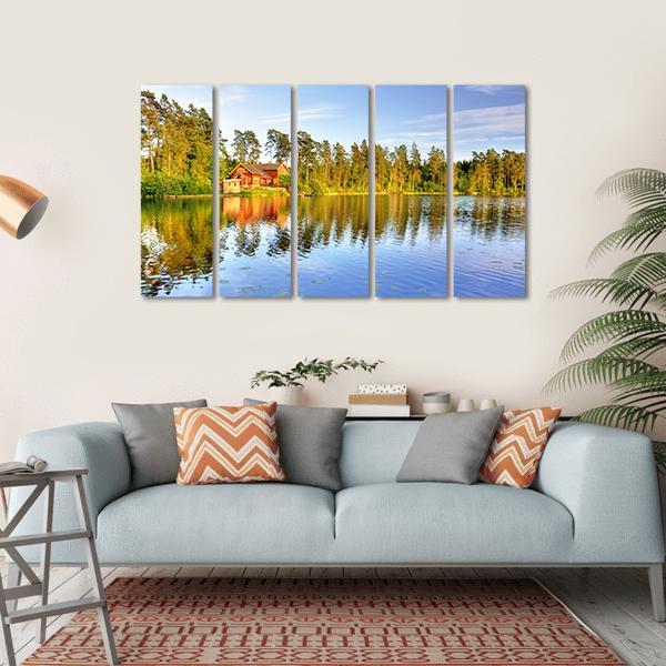The Lake House Canvas Wall Art-5 Horizontal-Gallery Wrap-22" x 12"-Tiaracle
