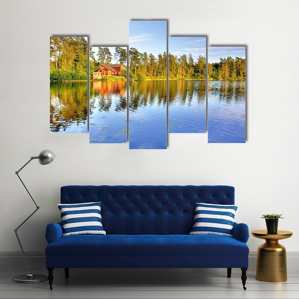 The Lake House Canvas Wall Art-5 Pop-Gallery Wrap-47" x 32"-Tiaracle