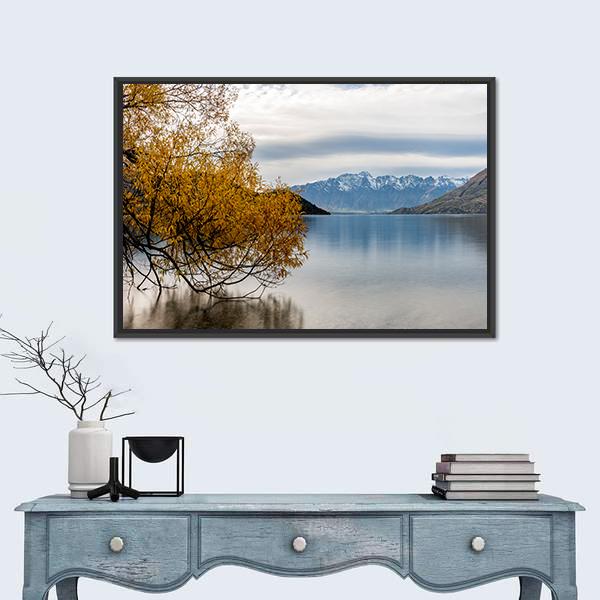 The Lake Wakatipu Canvas Wall Art-3 Horizontal-Gallery Wrap-25" x 16"-Tiaracle