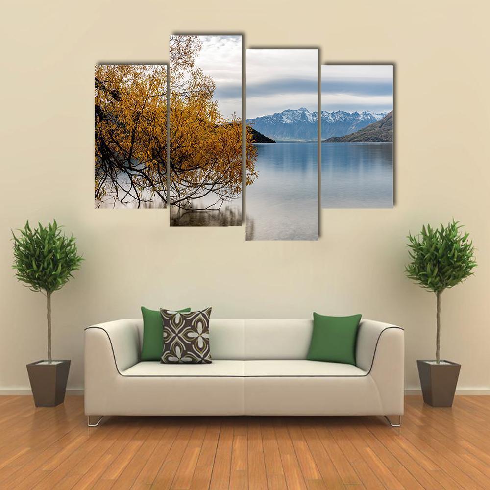 The Lake Wakatipu Canvas Wall Art-4 Pop-Gallery Wrap-50" x 32"-Tiaracle