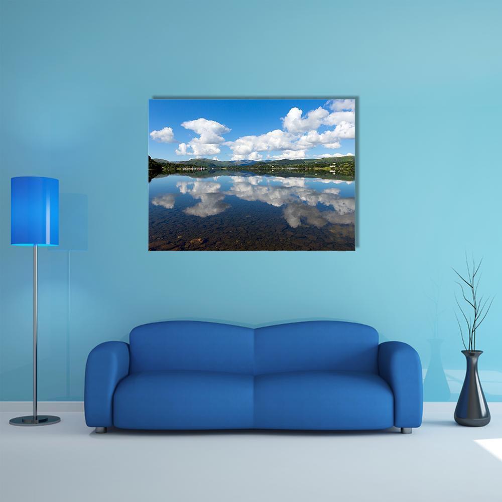 Ullswater Lake Cumbria Canvas Wall Art-1 Piece-Gallery Wrap-48" x 32"-Tiaracle