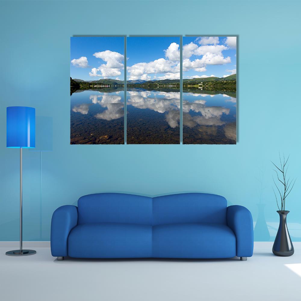 Ullswater Lake Cumbria Canvas Wall Art-3 Horizontal-Gallery Wrap-37" x 24"-Tiaracle