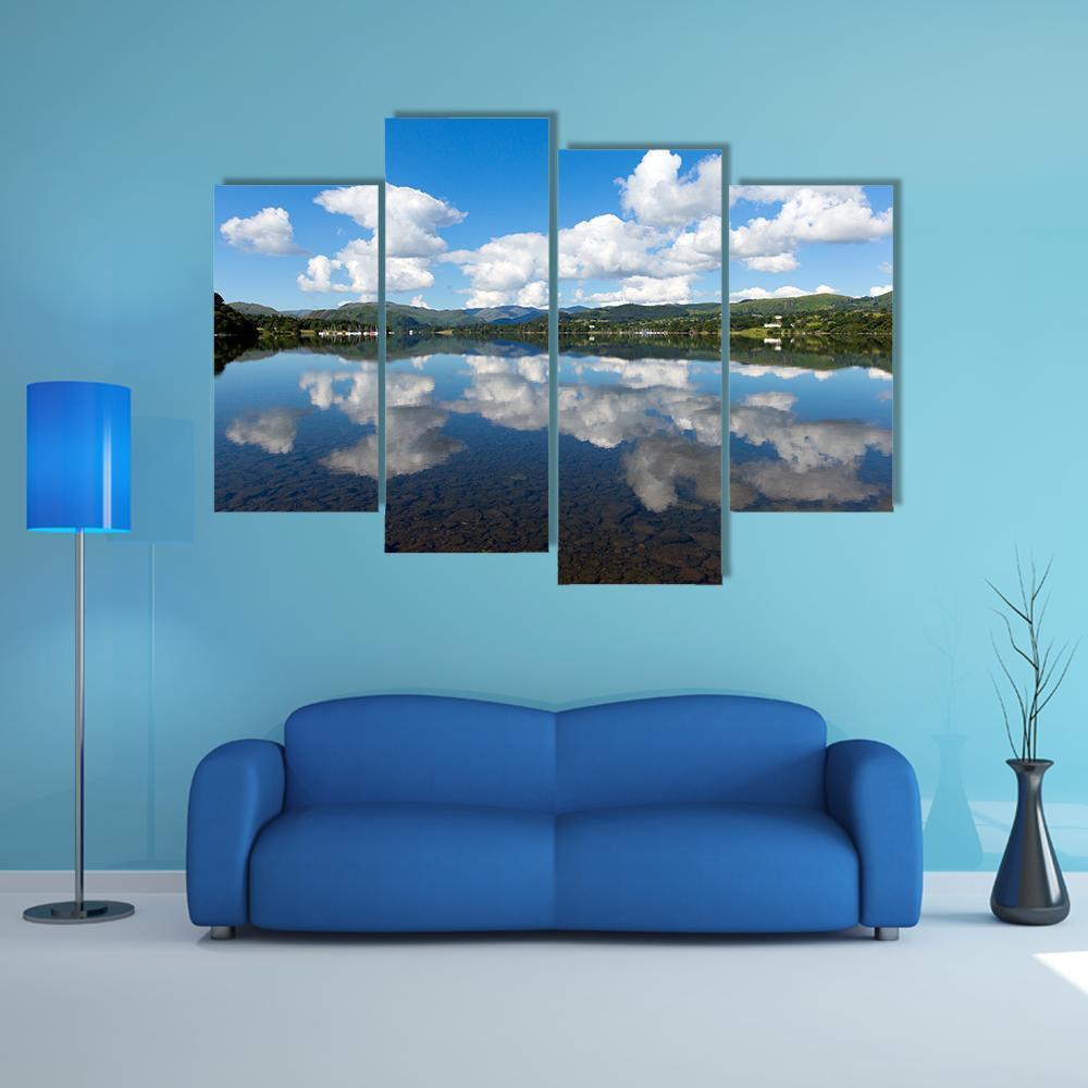 Ullswater Lake Cumbria Canvas Wall Art-4 Pop-Gallery Wrap-50" x 32"-Tiaracle