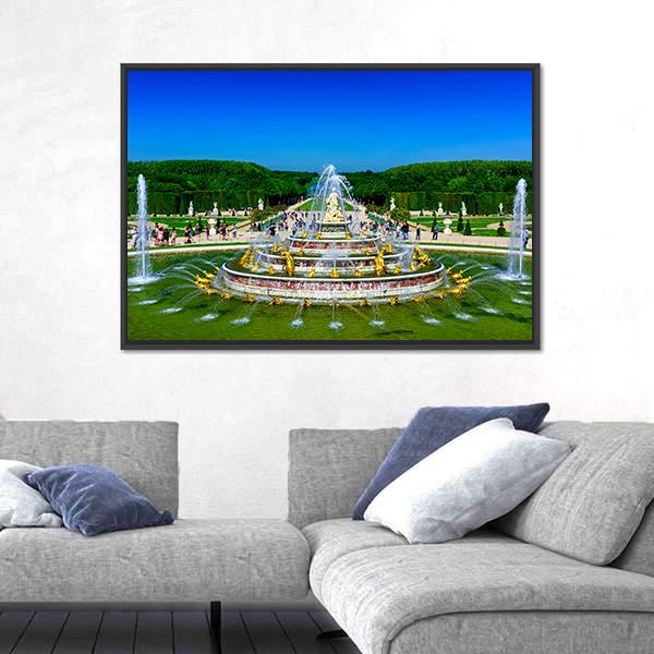 The Latona Fountain France Panoramic Canvas Wall Art-1 Piece-36" x 12"-Tiaracle