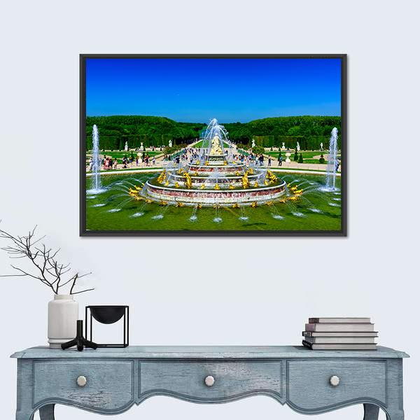 The Latona Fountain France Panoramic Canvas Wall Art-1 Piece-36" x 12"-Tiaracle