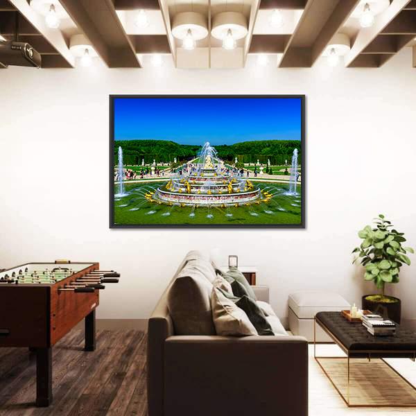 The Latona Fountain France Panoramic Canvas Wall Art-1 Piece-36" x 12"-Tiaracle