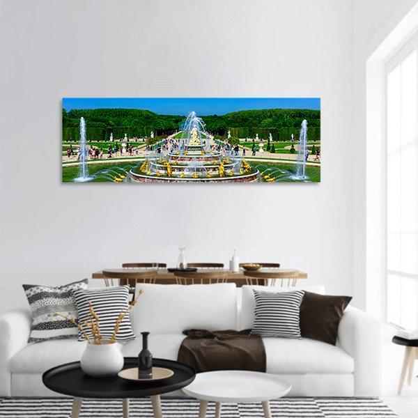 The Latona Fountain France Panoramic Canvas Wall Art-1 Piece-36" x 12"-Tiaracle