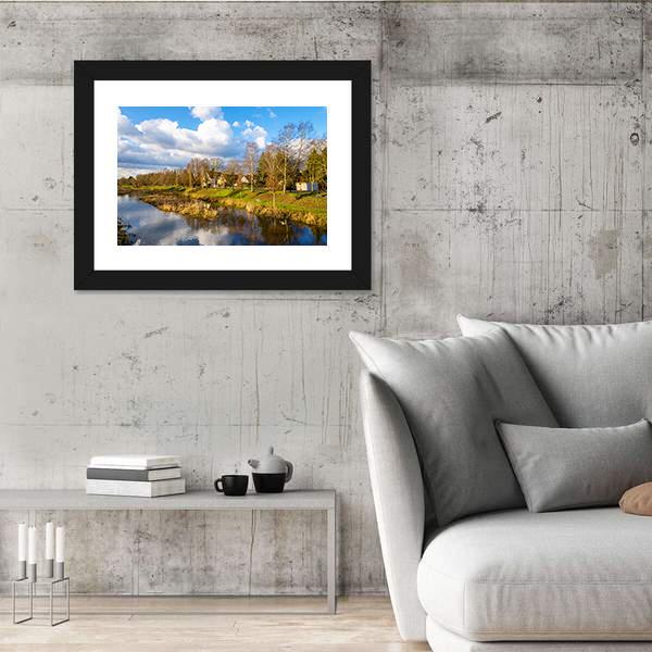 The Leine River Gottingen Canvas Wall Art-3 Horizontal-Gallery Wrap-25" x 16"-Tiaracle