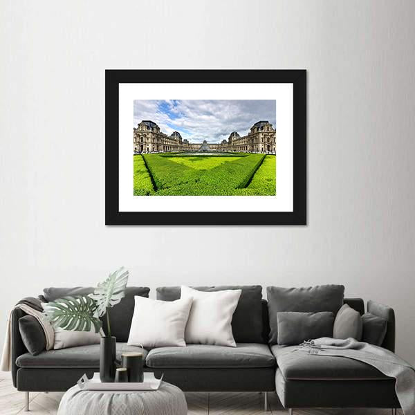 The Louvre Museum Paris Canvas Wall Art-1 Piece-Framed Print-20" x 16"-Tiaracle