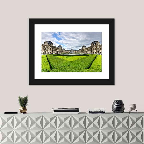 The Louvre Museum Paris Canvas Wall Art-3 Horizontal-Gallery Wrap-25" x 16"-Tiaracle