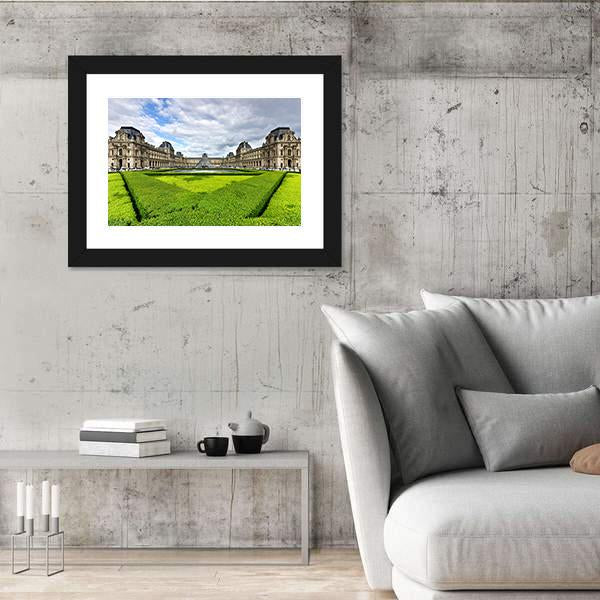 The Louvre Museum Paris Canvas Wall Art-3 Horizontal-Gallery Wrap-25" x 16"-Tiaracle