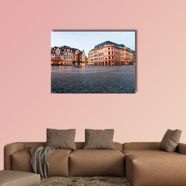 Old Town Of Mainz Canvas Wall Art-1 Piece-Gallery Wrap-48" x 32"-Tiaracle