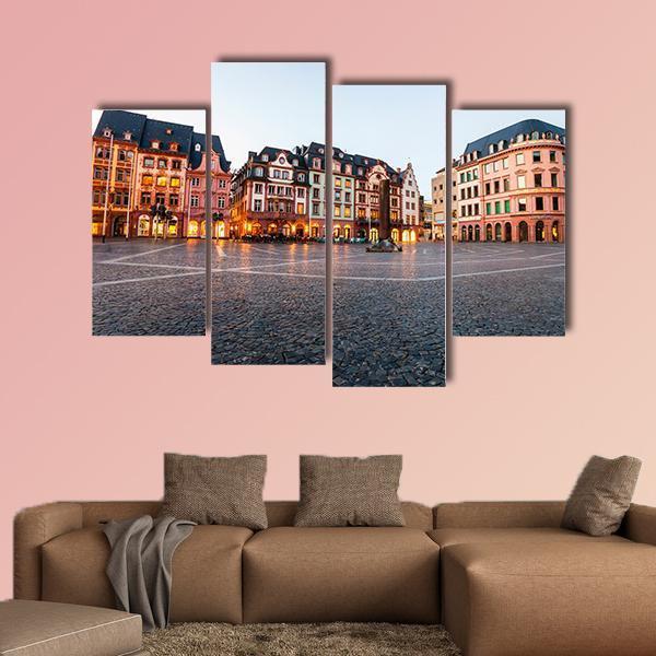Old Town Of Mainz Canvas Wall Art-4 Pop-Gallery Wrap-50" x 32"-Tiaracle