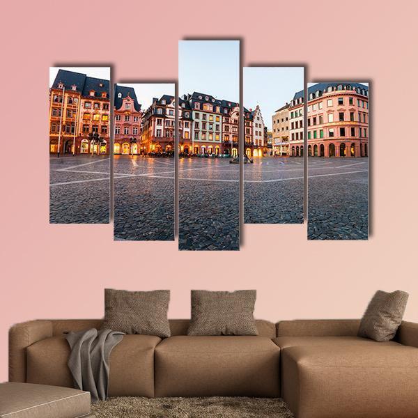 Old Town Of Mainz Canvas Wall Art-5 Pop-Gallery Wrap-47" x 32"-Tiaracle