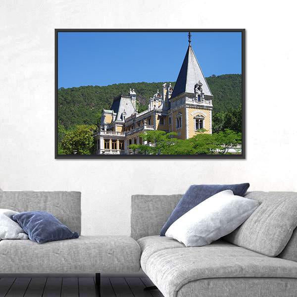 The Massandra Palace Canvas Wall Art-1 Piece-Floating Frame-24" x 16"-Tiaracle