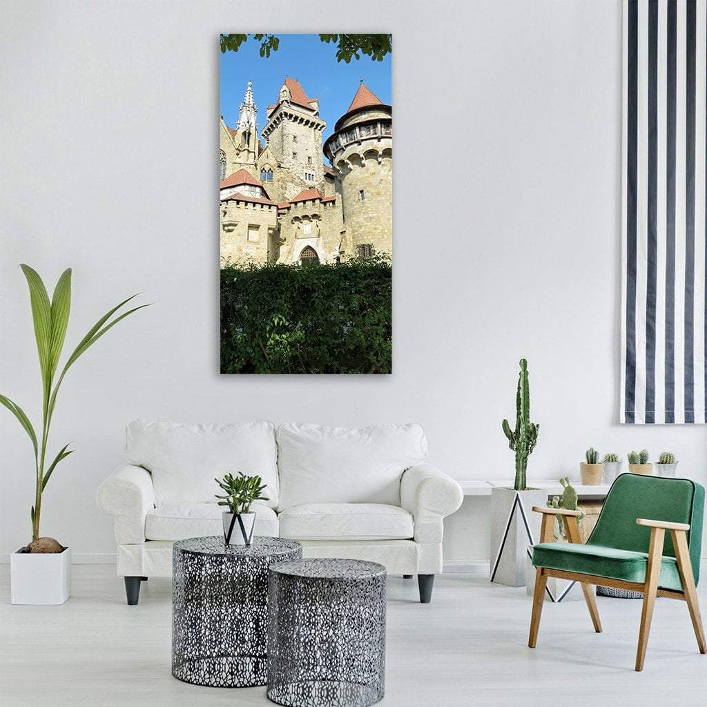 The Medieval Castle In Summer Vertical Canvas Wall Art-1 Vertical-Gallery Wrap-12" x 24"-Tiaracle