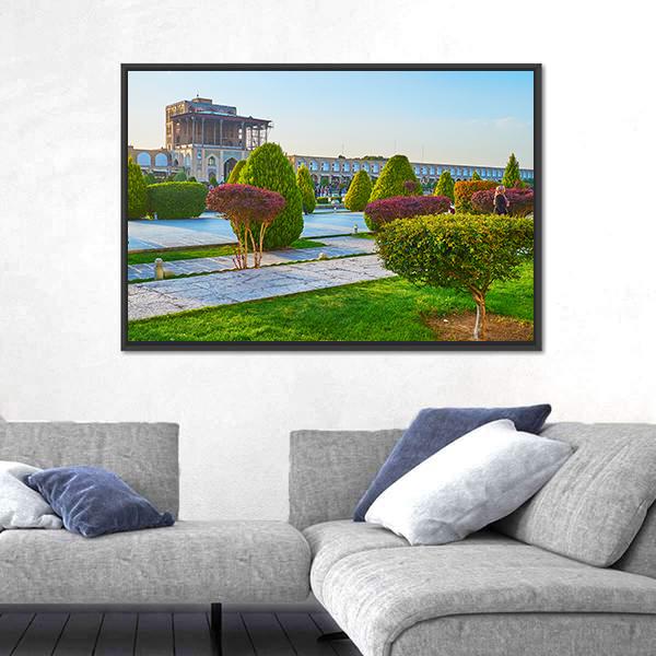 The Medieval Qapu Palace Canvas Wall Art-1 Piece-Floating Frame-24" x 16"-Tiaracle