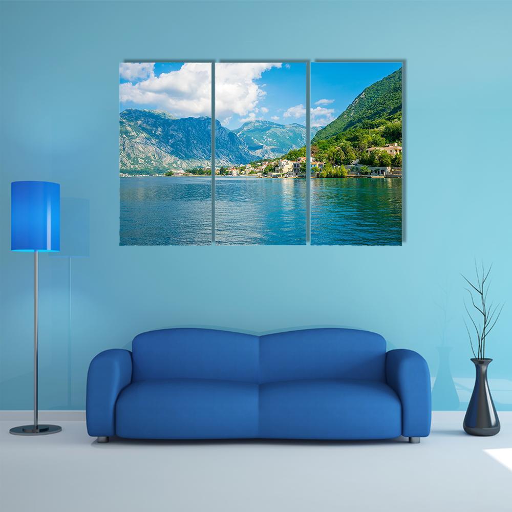 Bay Of Kotor Canvas Wall Art-3 Horizontal-Gallery Wrap-37" x 24"-Tiaracle