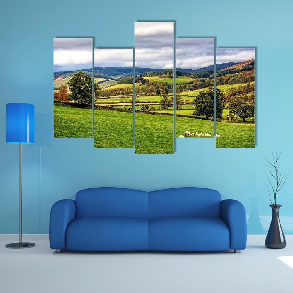 The Moorfoot Hills Canvas Wall Art-5 Pop-Gallery Wrap-47" x 32"-Tiaracle