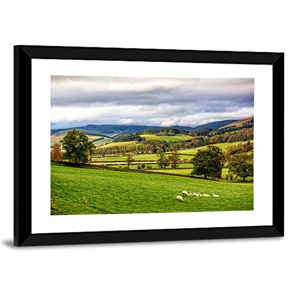 The Moorfoot Hills Panoramic Canvas Wall Art-1 Piece-36" x 12"-Tiaracle