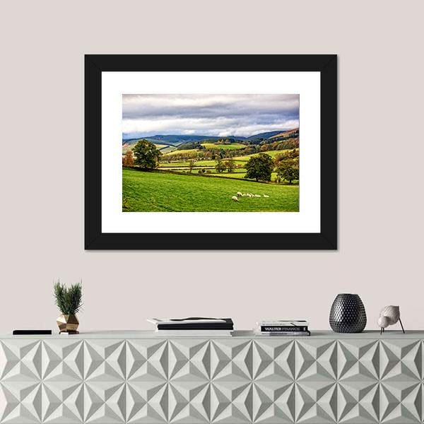 The Moorfoot Hills Panoramic Canvas Wall Art-1 Piece-36" x 12"-Tiaracle