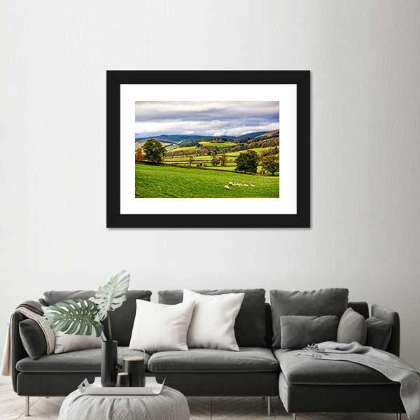 The Moorfoot Hills Panoramic Canvas Wall Art-1 Piece-36" x 12"-Tiaracle