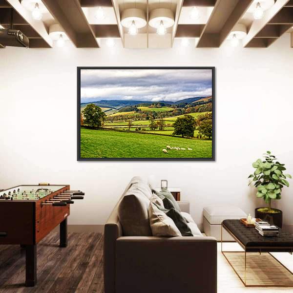 The Moorfoot Hills Panoramic Canvas Wall Art-1 Piece-36" x 12"-Tiaracle