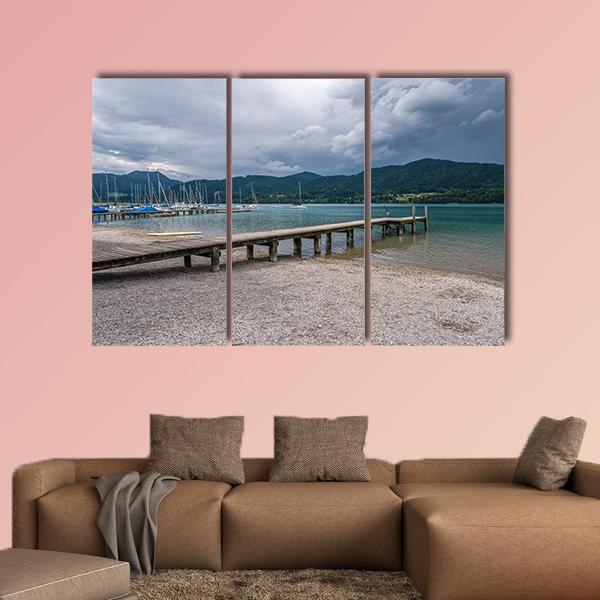 Tegernsee Lake Germany Canvas Wall Art-3 Horizontal-Gallery Wrap-25" x 16"-Tiaracle
