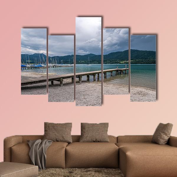 Tegernsee Lake Germany Canvas Wall Art-5 Pop-Gallery Wrap-47" x 32"-Tiaracle