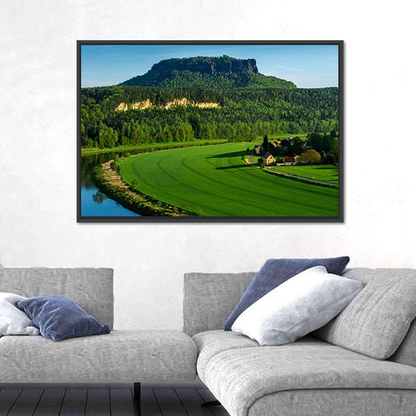 The Mountain Pfaffenstein Canvas Wall Art-1 Piece-Floating Frame-24" x 16"-Tiaracle