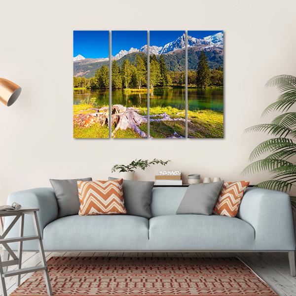 The Mountain Resort Of Chamonix Canvas Wall Art-4 Horizontal-Gallery Wrap-34" x 24"-Tiaracle