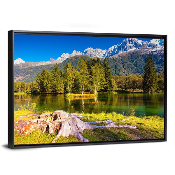 The Mountain Resort Of Chamonix Canvas Wall Art-3 Horizontal-Gallery Wrap-25" x 16"-Tiaracle