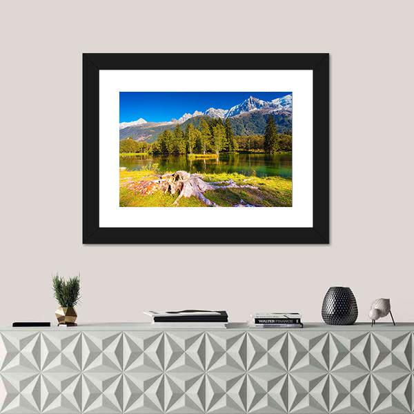The Mountain Resort Of Chamonix Canvas Wall Art-3 Horizontal-Gallery Wrap-25" x 16"-Tiaracle