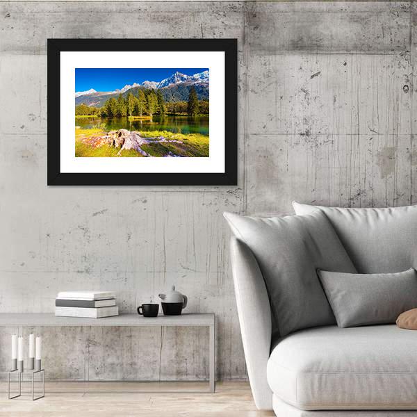 The Mountain Resort Of Chamonix Canvas Wall Art-3 Horizontal-Gallery Wrap-25" x 16"-Tiaracle